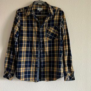 Pepe Jeans London Mustard and Navy plaid shirt